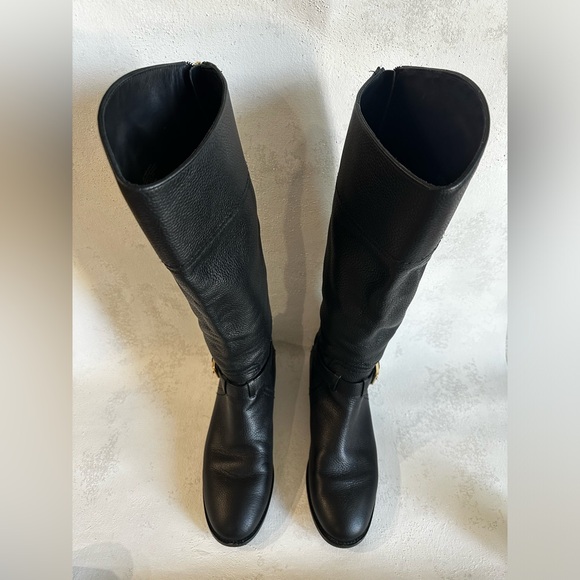 Tory Burch Black Leather Riding Boot - Picture 2 of 15